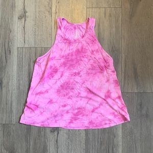 Pink tie die Firefly tank top. Medium